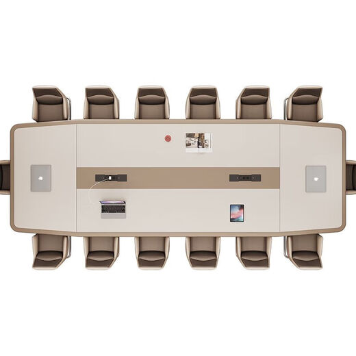 会议桌长桌简约现代烤漆家具办公室大型开会洽谈长条桌椅组合 2.2米*1.2会议桌(不含椅子) A款会议桌