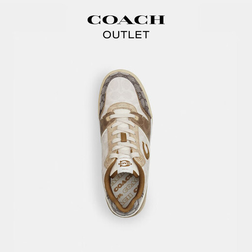 COACH color-blocked presbyopic SOHO low-top sneakers, classic casual, comfortable design, couples model official flagship color-women's 38.5