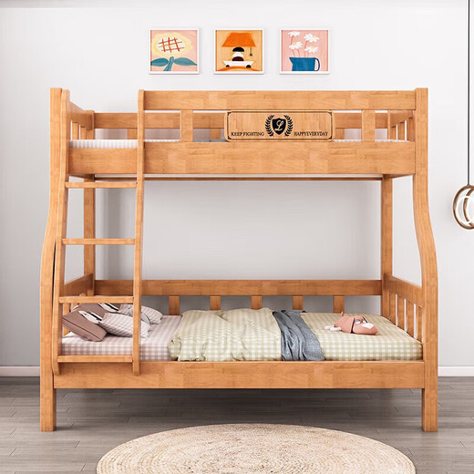 Solid wood bed oak multifunctional bunk bed children's bed double bed bunk bed 101# upper 1200mm lower 1500mm