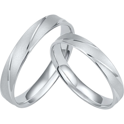 Saturday Fortune PT950 Platinum Pair Ring, Endless Love Couple Ring, Single Style, No. 22, Approximately 4.36g Birthday Gift