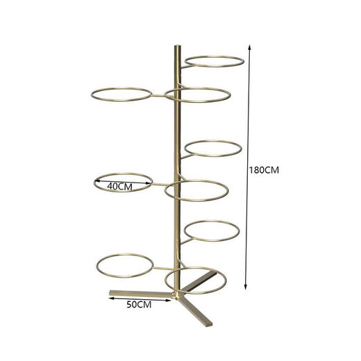 Movable yoga ball rack storage rack storage wave speed ball storage rack Pilates gym small storage rack gold can store 9 balls and can hold 45-75CM