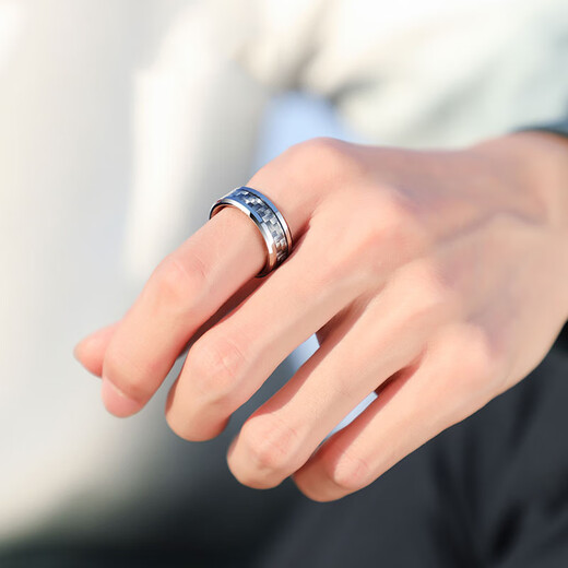 MZMZ platinum ring men's pt950 platinum fashionable and domineering trend single ring Valentine's Day birthday gift for boyfriend light luxury width 8mm carbon black circle number note when ordering