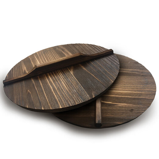 Pot lid solid wood pot lid handmade fir pot lid environmentally friendly iron pot wok cast iron pot wooden pot lid household 46cm with 46 wok