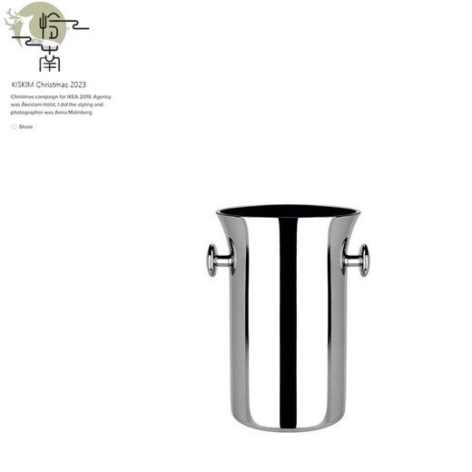 Kaooseen Japan imported quality ice bucket bar European style stainless steel light luxury ice bucket champagne bucket red wine ice bucket hotel Wiener double-layer ice bucket
