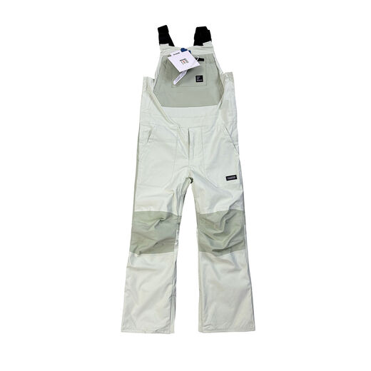 Children's ski pants for boys and girls, high-waisted winter quilted windproof and waterproof single and double board outdoor assault pants, green 120cm 120