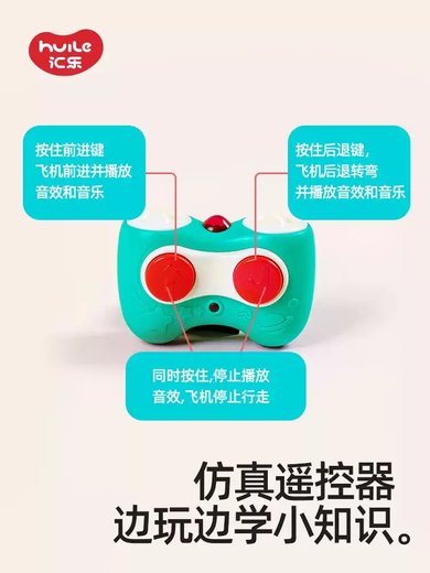 He Jiangong early education remote control car simulation airplane model 1-4 years old children's toy car model set electric early education remote control airplane C999500-