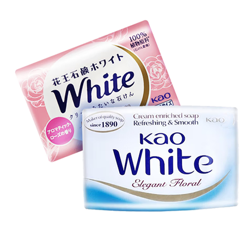 Kao (KAO) imported soap 130g*2 children's moisturizing soap for men and women for face and bath two-in-one bath soap floral fragrance