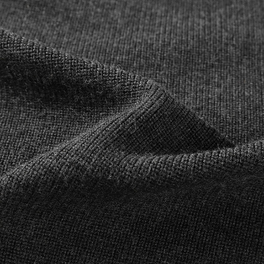 YOUNGOR sweater jacket men's all-wool stand-up collar zipper cardigan all-wool knitted wool matching 2025 shopping mall same style dark gray YWQW615274CKA L 105cm (recommended 145-165Jin Jin equals 0.5 kg)