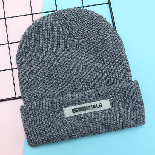 Korean style knitted woolen hat for female students with large head circumference embroidered hat for men winter warm ear protection cold hat wholesale color mixed hair one size