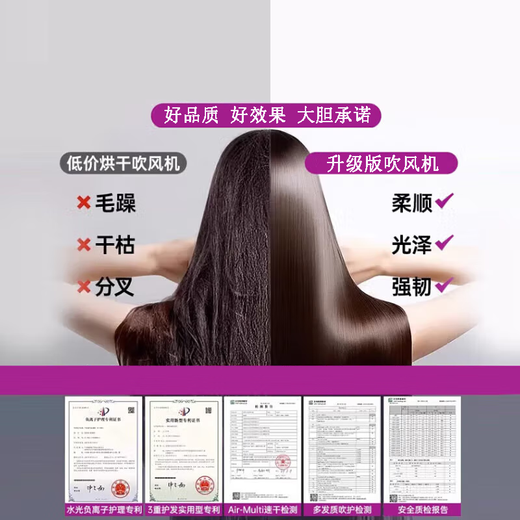 Selected Leifen Hair Dryer Home Silent Negative Ion High Power Hair Dryer Hair Dryer Home Constant Temperature Hair Care Series Hair Salon New High Wind Hair Dryer Rose Red Comes with Stand Cord Length 1.8 Meters