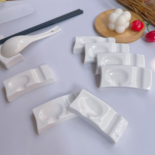 Qinkai hotel special ceramic chopstick holder chopstick holder chopstick holder small chopstick holder chopstick holder Japanese style 5 meniscus chopstick holder