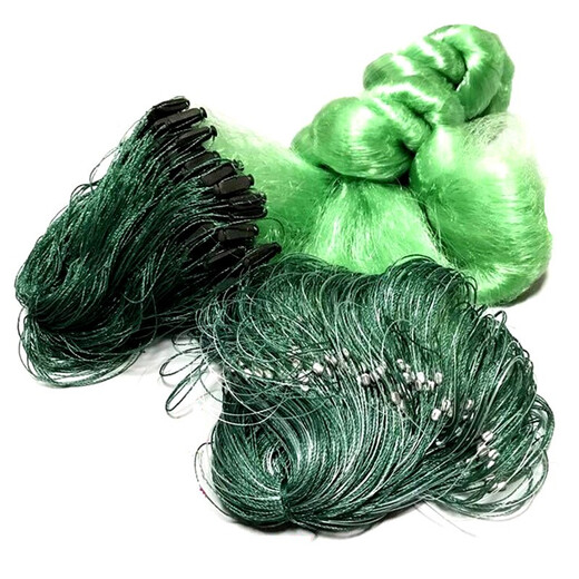 Guangtai Fishing Net Three-layer Sunken Net Sticky Fish Net Green Silk Fishing Net Sticky Net Fishing Net Hanging Net to Catch Fish Wire Net Sticky Fish Net Three-layer Sunken Net 1.5 meters high 3 fingers 50 meters long