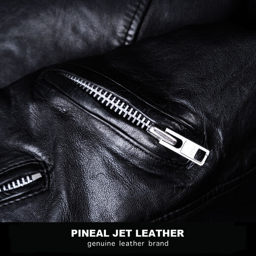 PJL Men's Cross-Stretch Sheepskin Day Single Retro Distressed Short Spring and Autumn Coat Leather Jacket Sheepskin Cross-Layer Black S (120Jin Jin is equal to less than 0.5 kg)