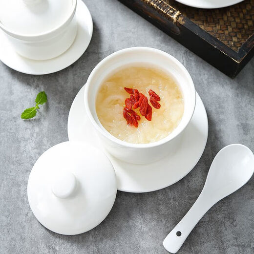 Ceramic soup stew pot with lid, household water-proof stew pot, commercial hotel Shaxian stew pot for one person, four pack 5.0 stew pot with lid