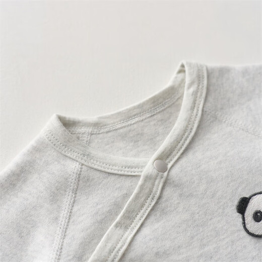 Autumn and winter 280g soft velvet cotton high-elastic warm baby swaddling clothes type A boneless baby triangle romper, off-white 66cm