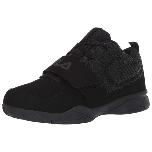 FILA comfortable, sports and versatile shock-absorbing and wear-resistant low-top running shoes for men and women, black black 47