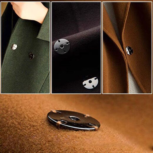 Beautifully made metal concealed button round button button coat coat women's windbreaker snap button universal invisible woolen press button mother button black 21mm 5 pack