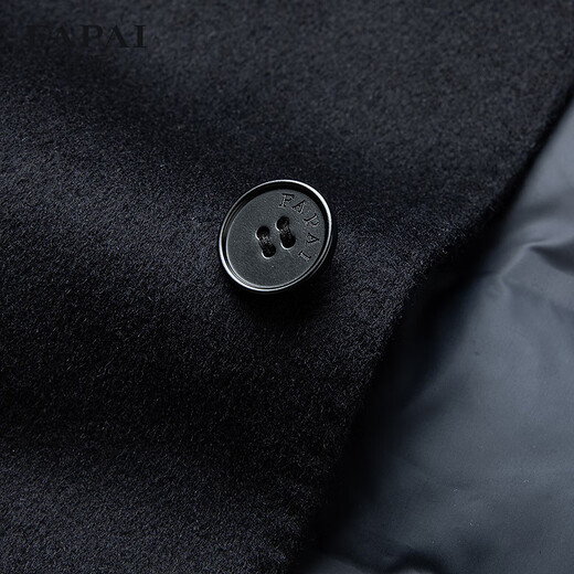 FAPAI duck down lining removable double-wear wool coat men's warm coat