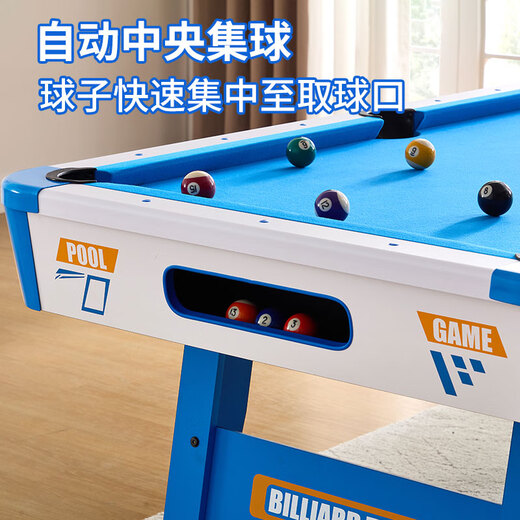 Top Sports three-in-one multifunctional children's billiard table home small 1.8m table tennis table family parent-child billiard table 6 feet 180cm Blue Ocean Future Star + three-in-one automatic central ball return (TP-6008P)