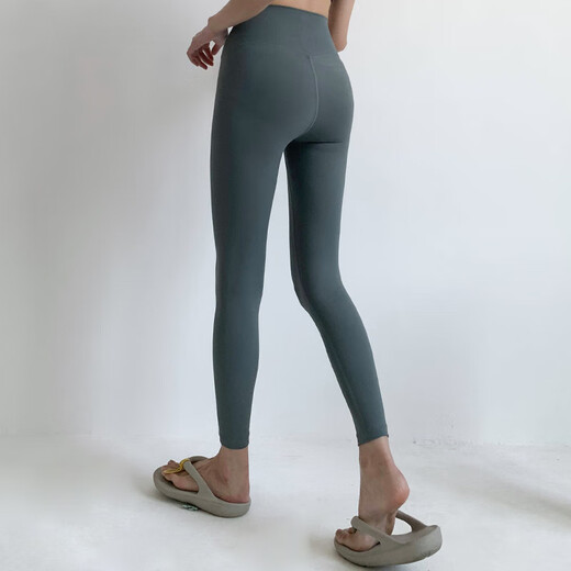 Weightlifting women's outer wear quick-drying yoga pants high-waisted hip-raising high-elastic Pilates fitness pants training sports pants light brown M