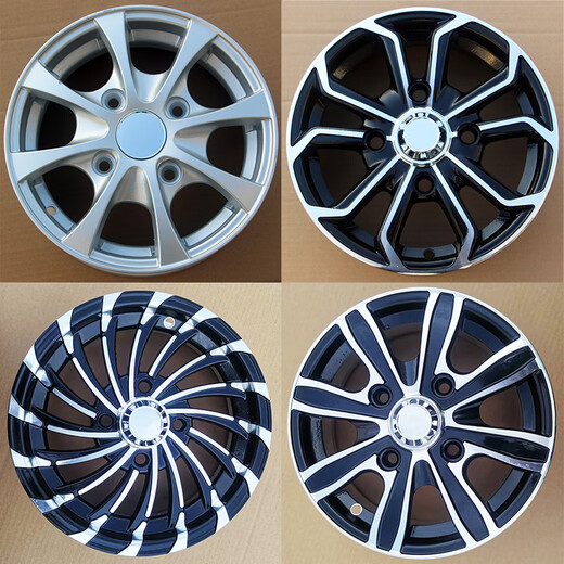 
Yunhemei 12-inch electric four-wheeler 14570r12 aluminum ring 15570r12 aluminum alloy wheel 13570 motorcycle tricycle Aluminum ring center distance 114.3 mm (8 leaves)