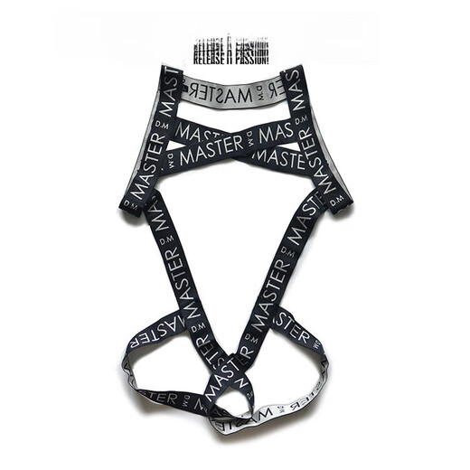 Universal DM men's jumpsuit thong ring letter shoulder straps sexy sexy ring underwear hollow personality gay gray lilac M100-115Jin Jin is equal to 0.5 kg