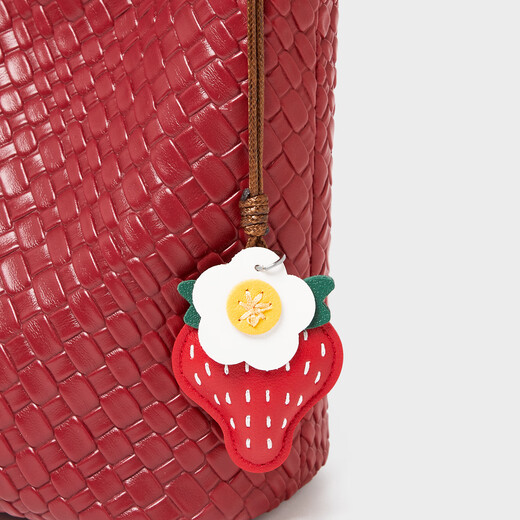 15MINS Bag 2025 New Niche Bucket Bag Woven Fashion One-Shoulder Messenger Bag Lightweight Girls Bag New Year’s Eve Gift