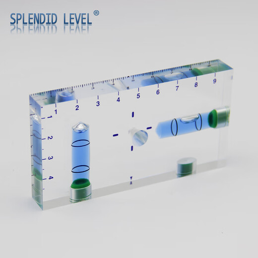 Fully transparent T-type level 9513 two-way integrated small household mini level bubble level Fully transparent T-type 7515 non-magnetic green water
