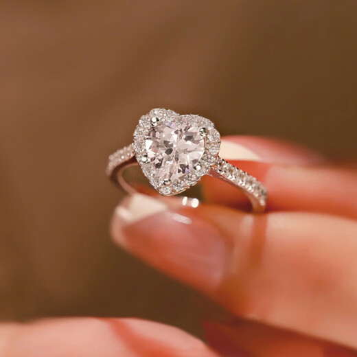 MZMZ platinum ring for women pt950 platinum engagement diamond ring Valentine's Day birthday gift for girlfriend and wife when/next day delivery - light luxury love live diamond ring (50 points)