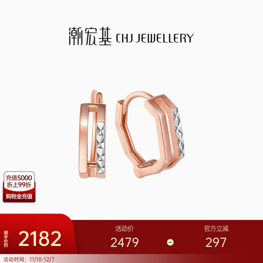 Trendy Acer to Jane 18K gold earrings for women rose gold earrings geometric flash gift for girlfriend birthday gift YD pair