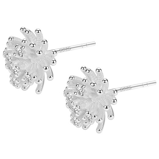 Lnieer S925 Silver Small Firework Earrings Women's Light Luxury Niche Small Temperament Earrings 2025 New Hot Style Autumn and Winter Earrings Fireworks Earrings S925 Silver