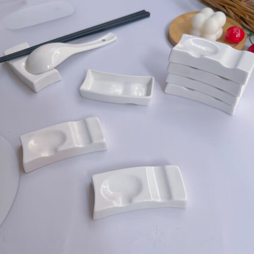 Qinkai hotel special ceramic chopstick holder chopstick holder chopstick holder small chopstick holder chopstick holder Japanese style 5 meniscus chopstick holder
