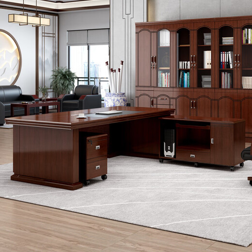 Office boss desk president desk simple modern boss desk new Chinese style desk supervisor desk office desk and chair combination 1.6 meters single table