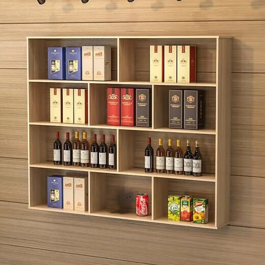 Zhong Zhanggui simple modern restaurant hotel wine cabinet wall-mounted wine cabinet bar integrated wall storage cabinet solid wood customization bar length 180 (no wine rack) no door