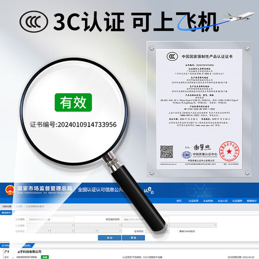 Bkayp best-selling 400,000+ power bank, 3C certified, 20,000 mAh fast charge, can be used on airplanes, comes with cable, compact, portable, large-capacity power bank, suitable for Apple, Huawei, and Xiaomi