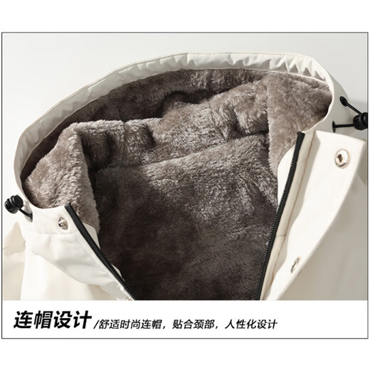 NASA MARVEL Jacket Men's Autumn and Winter Thickened Jacket Casual Top Warm Windproof Versatile Top Black XL