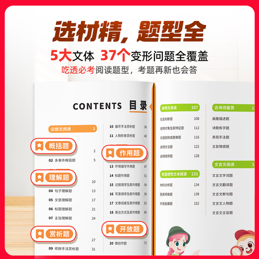 Das Leseverständnis der Xueersi-Grundschule umfasst 80 Formeln und echte Fragen. Ein vollständiges Leseverständnisbuch mit 100 Fragen. Besondere Verbesserung des Leseverständnisses. Lese- und Antwortmethoden für Chinesischtests in der Grundschule. Universelle Antwortformel zum Leseverständnis. Videovortrag eines berühmten Lehrers – WXA, zwei Bände. Das Leseverständnis besteht aus Formeln + 80 echten Fragen.