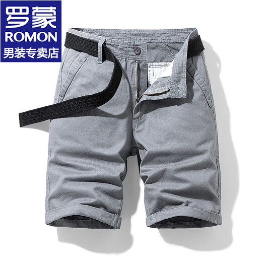 Romon Shorts Herren Fünf-Punkte-Hosen Sommer Herren lässig lose Shorts Herrenhosen Strandhosen Herrenhosen mit mittlerer Größe Herrenkleidung 17152 Khaki 30 (2 Fuß 3)