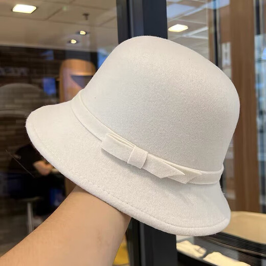 Di Shuqi French Hepburn style curly top hat for women with foreign daughters, versatile face-showing beret, retro elegant fisherman hat, black/noble and elegant, one size fits all