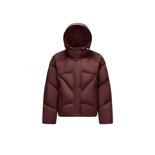 Semir 90 velvet down jacket for women Qiji red coat loose hooded slimming three-proof top 101125113005