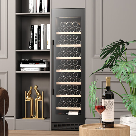He Jiagong Kamizhe thin red wine cabinet constant temperature wine cabinet home ice bar embedded small tea beverage wine refrigeration full red wine display model