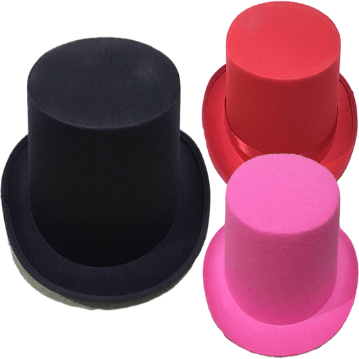 Huan Shuai Children and Adults Magic Hat Black Top Hat Performance Props Adult Jazz Hat Gentleman Hat Black One Size (Suitable for Ages 8 and Over and Adults)