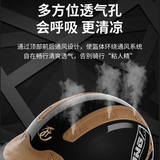 JHLONG URBANSTYLE HELMET electric vehicle helmet winter anti-freeze and warm large head circumference men's large size new 3c certified battery vehicle all-season helmet 3c certified Class A BLSJ bright black high-definition lens (comes with anti-fog agent) one-size-fits-all head circumference 54-64