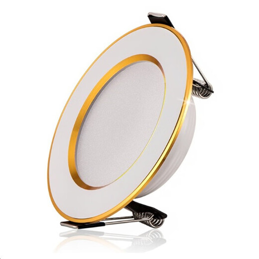 XMSJLED downlight straw hat ceiling lantern recessed living room simple household lamp hole lamp hole 15W white light opening 1315cm white gold
