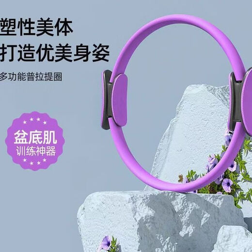 German Pilates resistance circle leg muscle trainer for the elderly thigh-assisted resistance fitness limbs yoga circle purple basic model - resistance 20 pounds resistance exercise