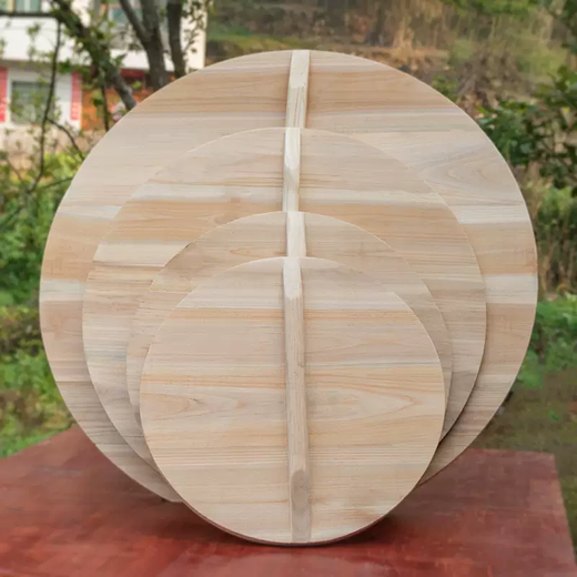 Yusenyi handmade fir pot lid for steaming rice, wooden barrel lid for cooking, iron pot lid, household old-fashioned solid wood pot lid, wooden lid, straight edge 70cm