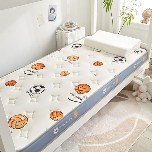 (Xinjiang) Customized children's mattress student dormitory thickened special cushion student single mattress dormitory three-dimensional skin-friendly model-6cm ball sports 80*180cm (customized will be shipped in 24 hours)