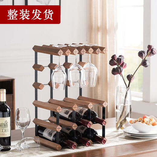 Cat Wine Rack Solid Wood Wine Glass Rack Ornament Wine Red Wine Upside Down Light Luxury Household Red Wine Rack Storage Rack Goblet Rack 5X4 Grid 300mm Depth (Sapele Wood)