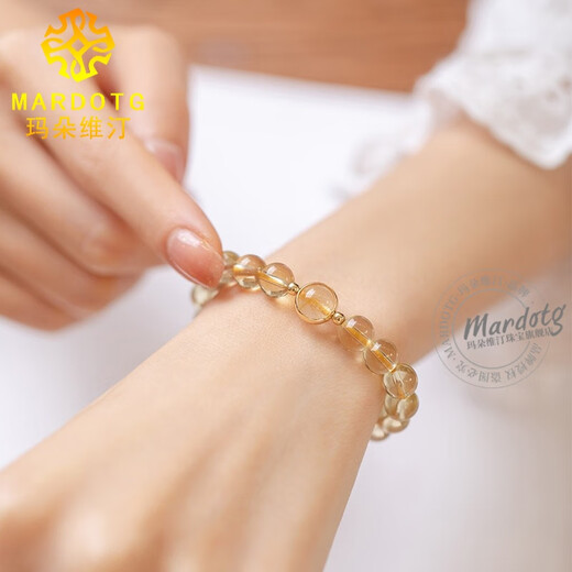 MARDOTG Citrine Bracelet Women's Blonde Crystal Pixiu Crystal Bracelet as a Gift for Girlfriend 8 - Pixiu Style