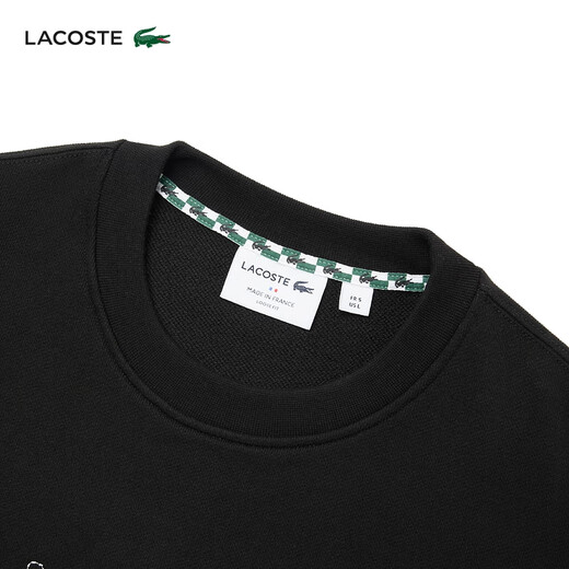 Lacoste French Crocodile Herrenkleidung loser Stil Baumwolle Runde Nackenpullover Sportpullover SH3878 031/Schwarz XL 6